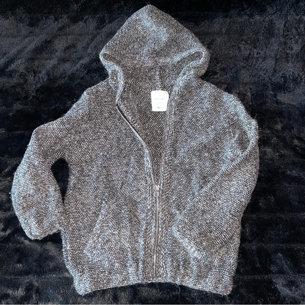 Zara knitted hooded cardigan.